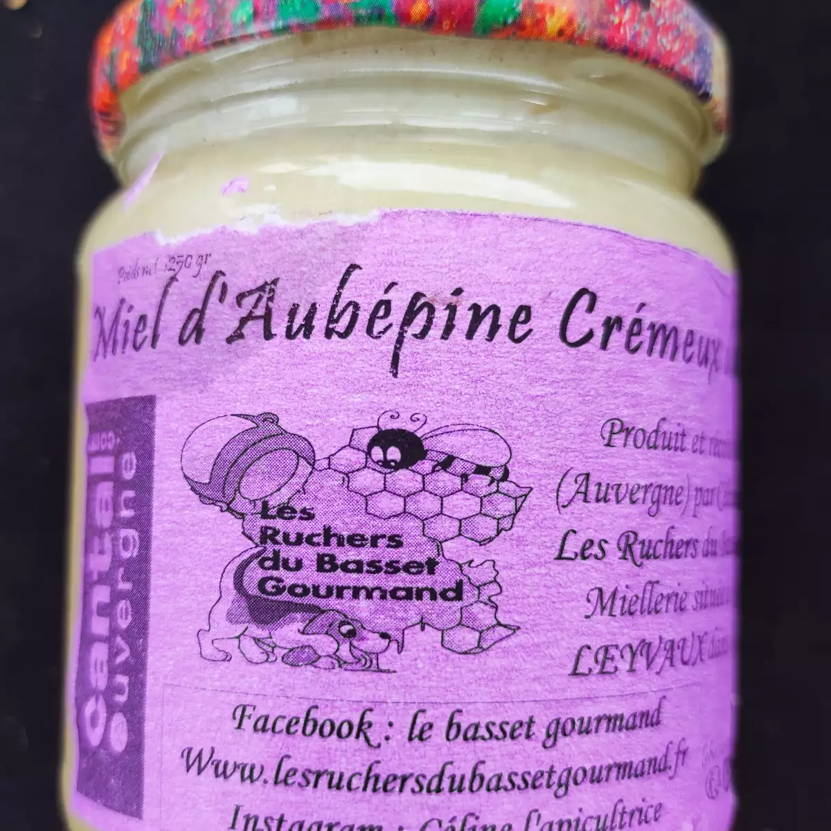 Miel d'aubépine crémeux 250 gr
