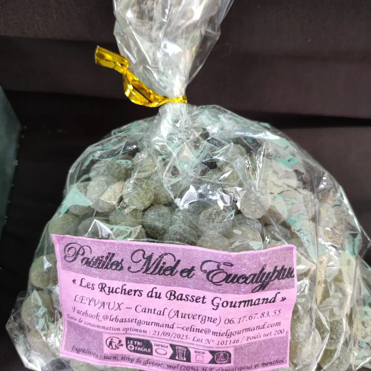 Bonbons au miel et à l'eucalyptus