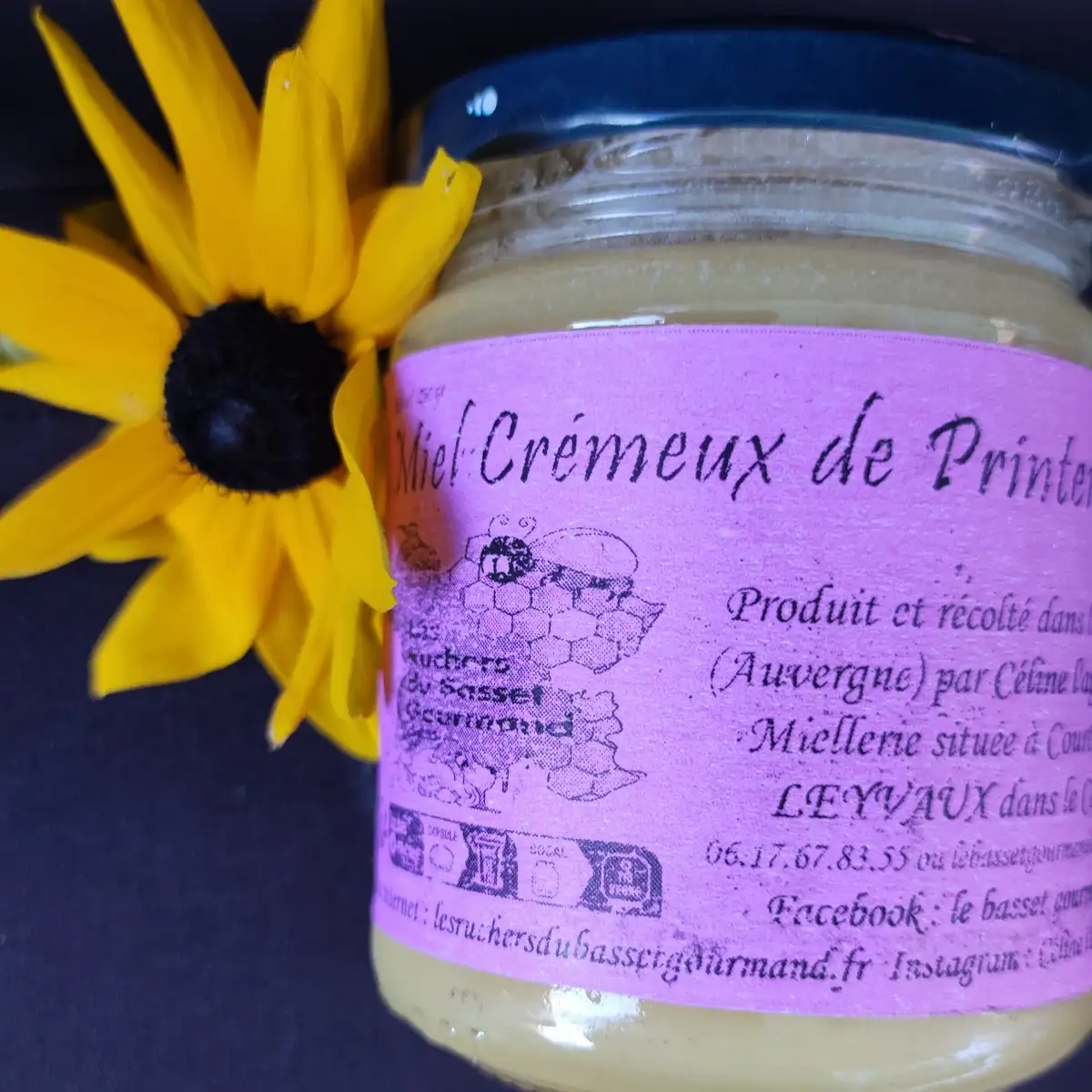 Miel crémeux 250 gr MÉDAILLE D'OR CONCOURS MIELS D'AUVERGNE