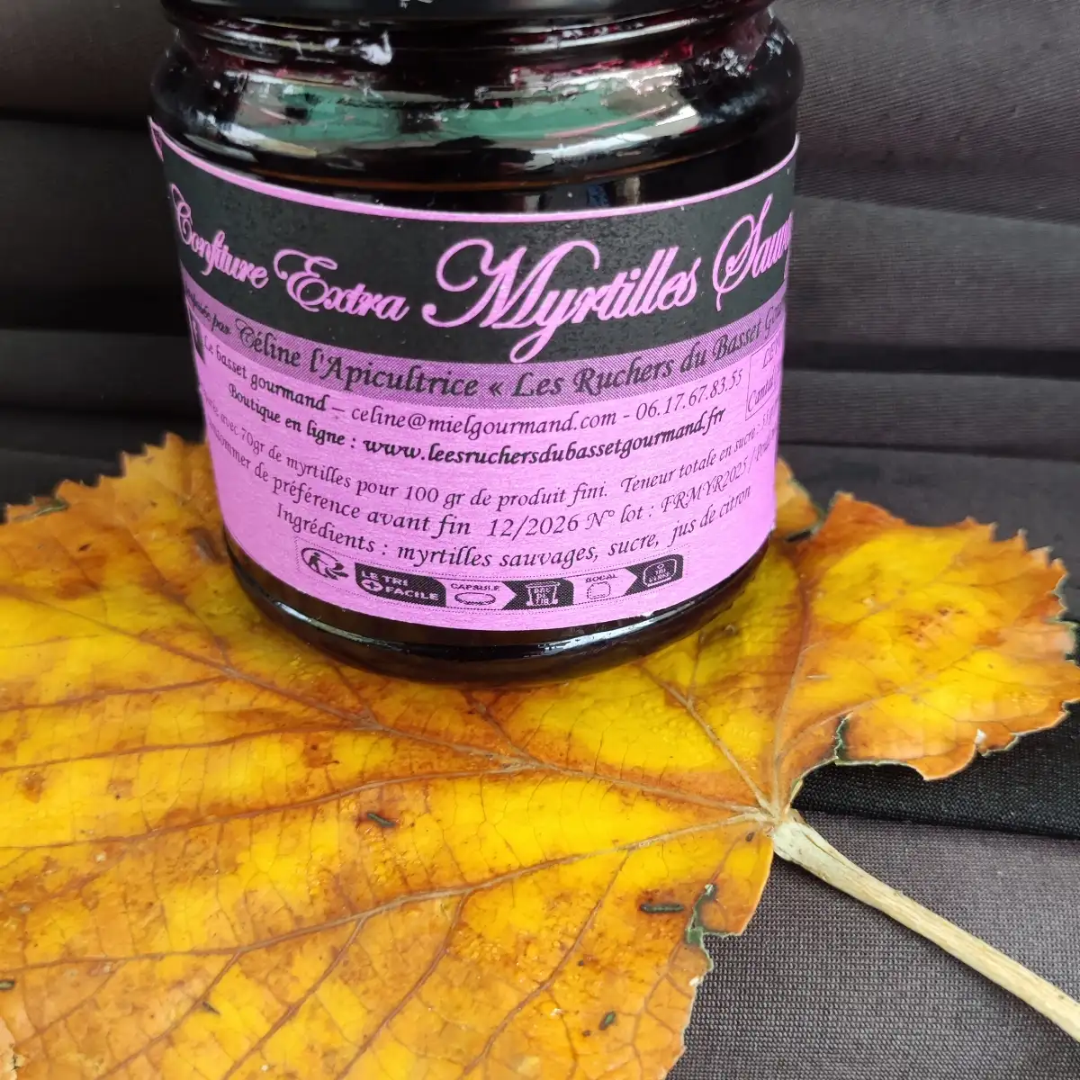 Confiture de MYRTILLES 250 gr