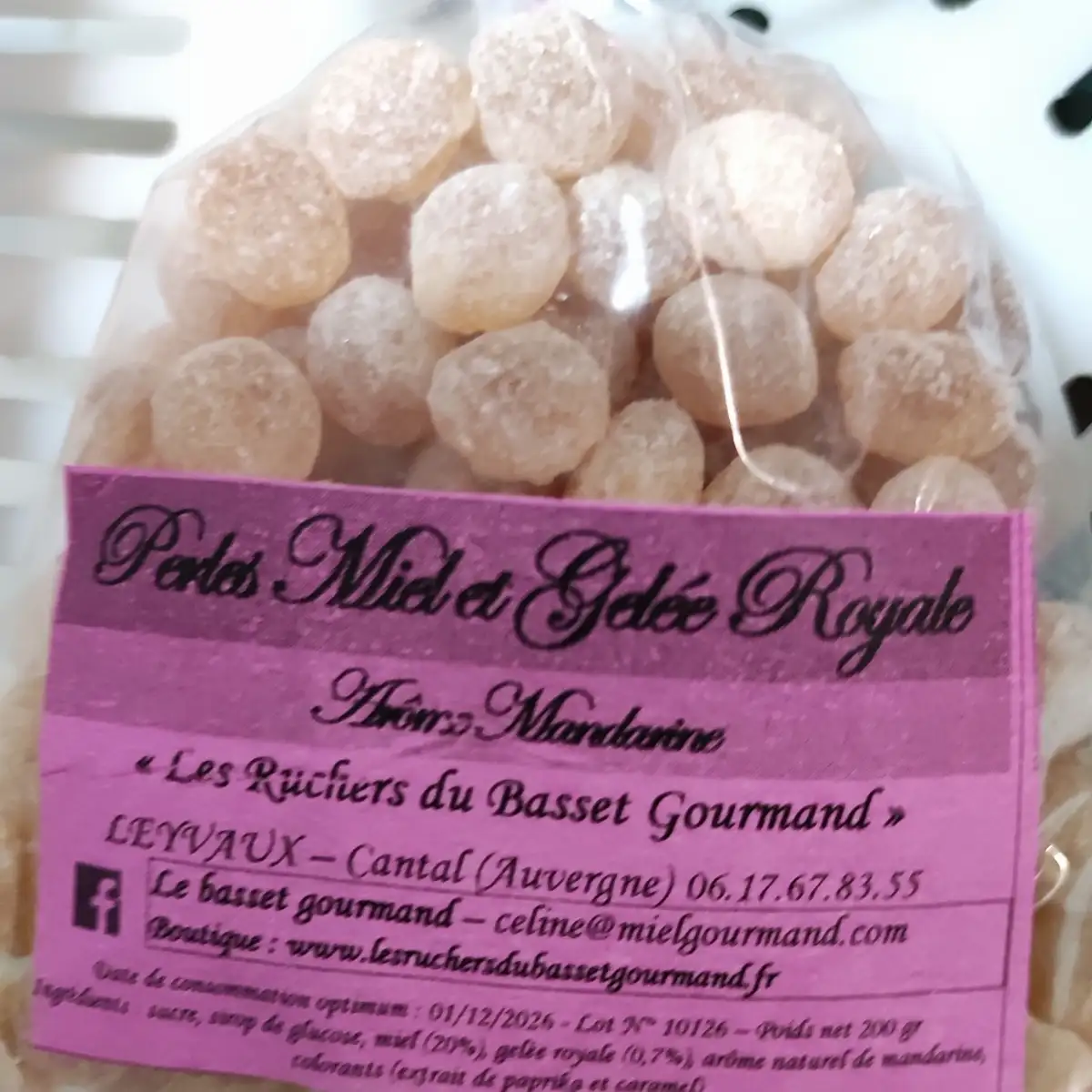 Bonbons au MIEL et Gelée Royale - saveur mandarine