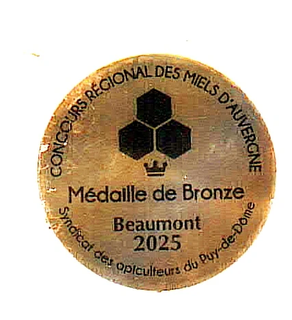 Miel de tilleul du Cantal 250 gr MÉDAILLE DE BRONZE CONCOURS MIELS D'AUVERGNE
