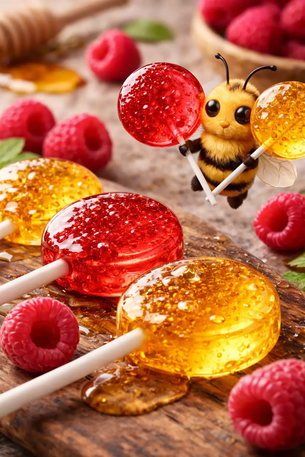 Super Promo : Sucettes miel framboise 10 + 2 offertes !