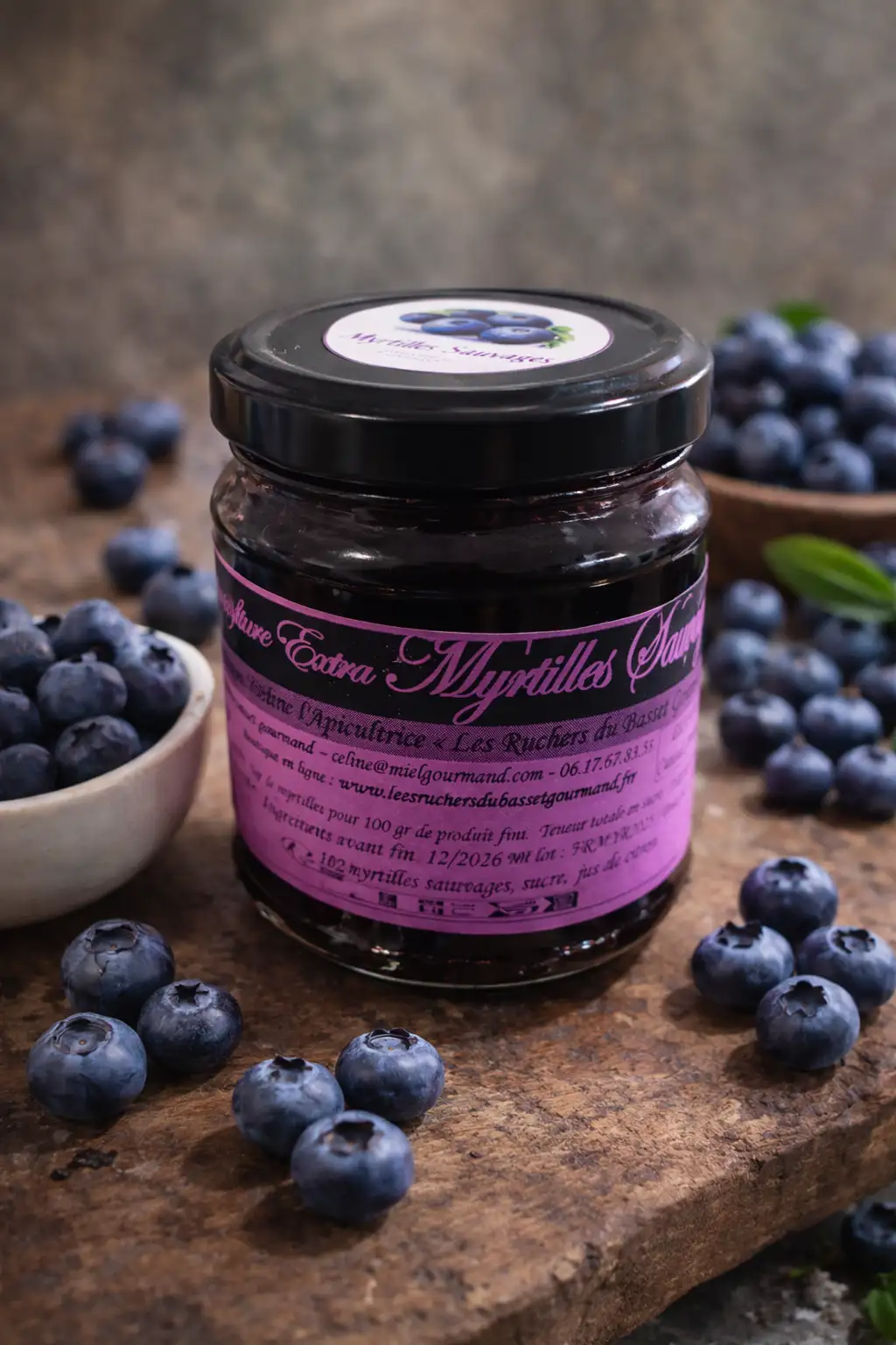 Confiture de MYRTILLES 250 gr
