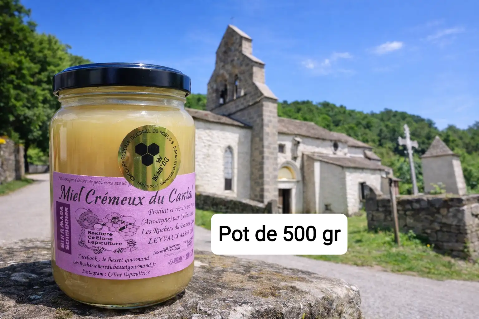 Miel crémeux 500 gr MÉDAILLE D'OR CONCOURS MIELS D'AUVERGNE