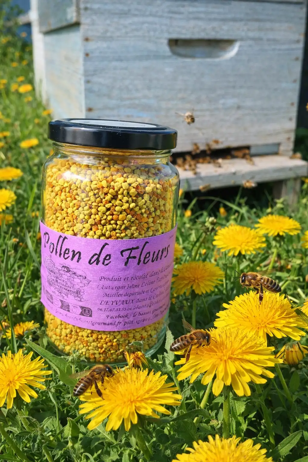 Pollen de fleurs d'été pot de 300 gr