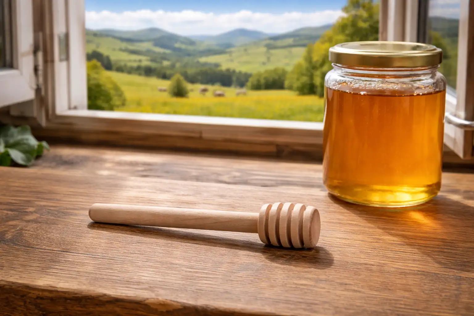 Cuillère à miel en bois