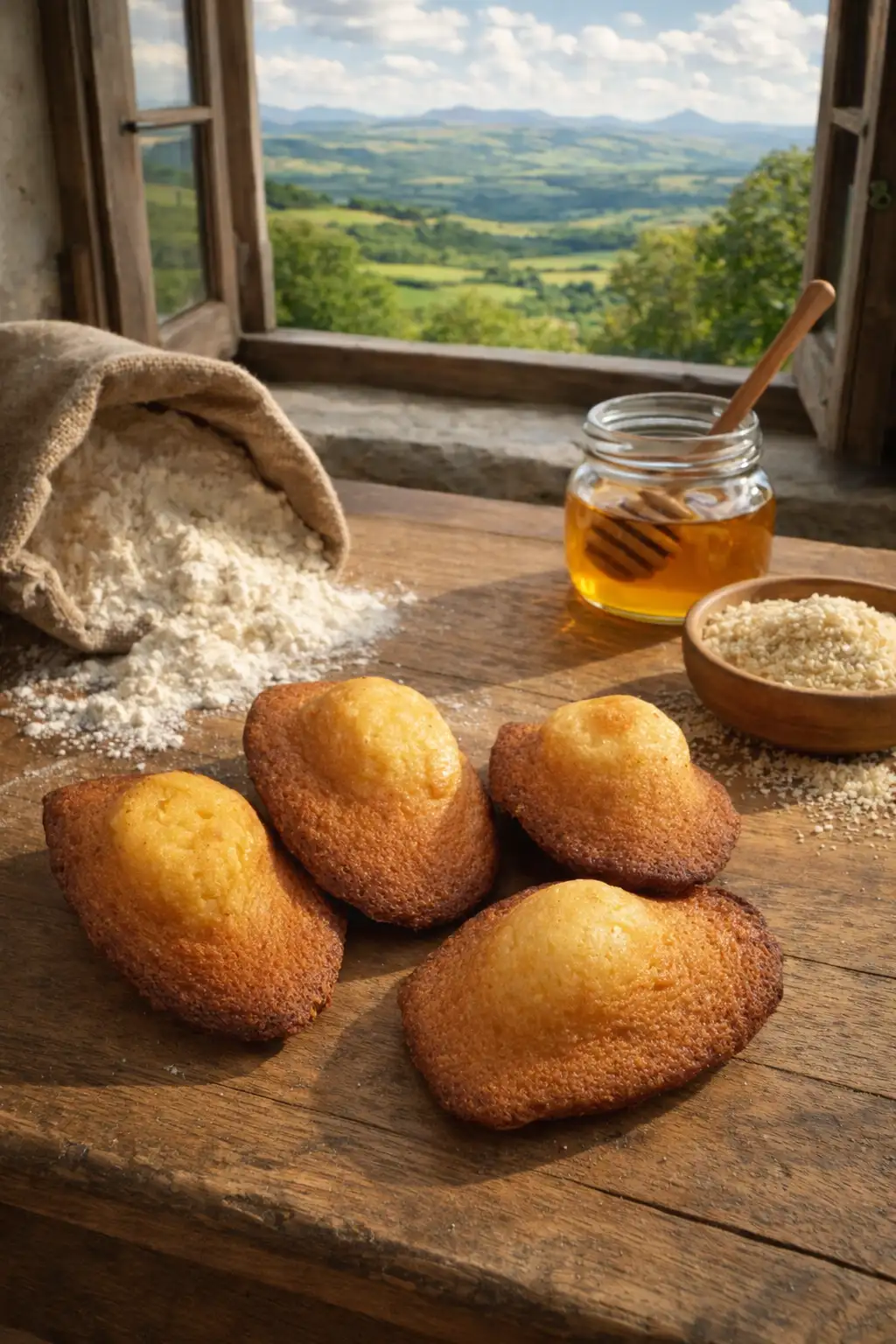 Madeleines au miel - sachet de 4 madeleines