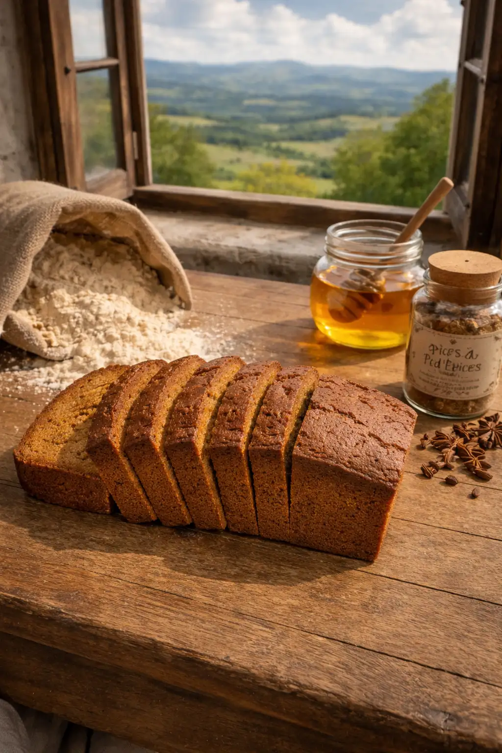 Pain d'épices au miel tranché 250 gr