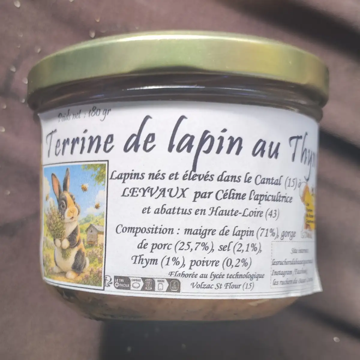 Terrine de Lapin au THYM 180 gr