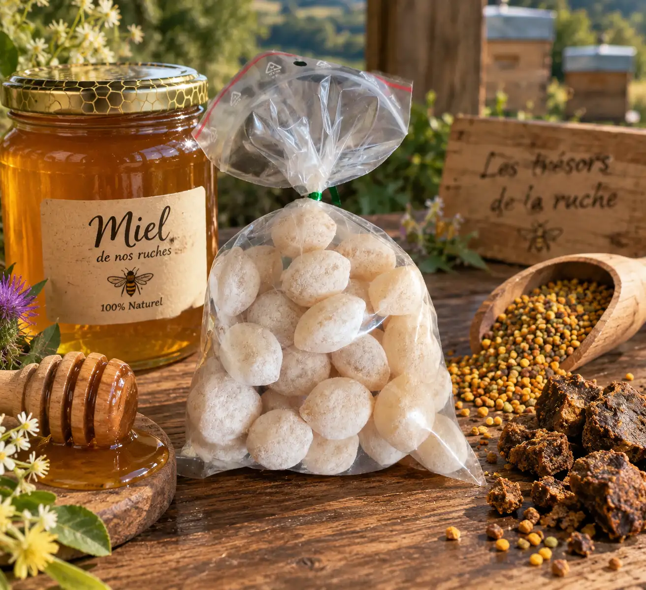 Bonbons Miel Pollen et Propolis 200 gr